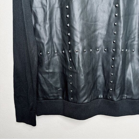 Karl Lagerfeld Womens Size Xsmall Spandex Mock Neck Studded Sweater - Picture 9 of 14